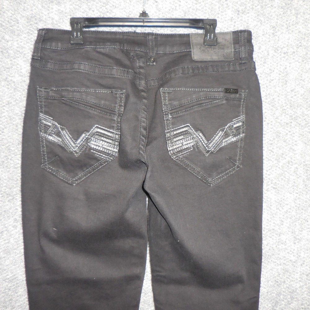 Salvage Supply Co Mayhem Straight Stretch Jeans Mens 34x32 Black Regular Fit